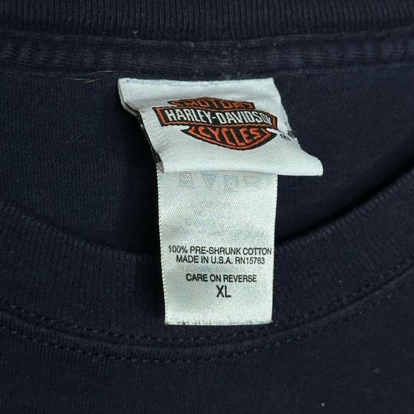 Y2K Harley Davidson Spell out Flames Shirt Size XL - Picture 7 of 7